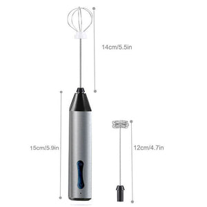 Rechargeable Electric Milk Frother | Handheld Foam Maker | Whisk for Milk, Coffee, & Baking