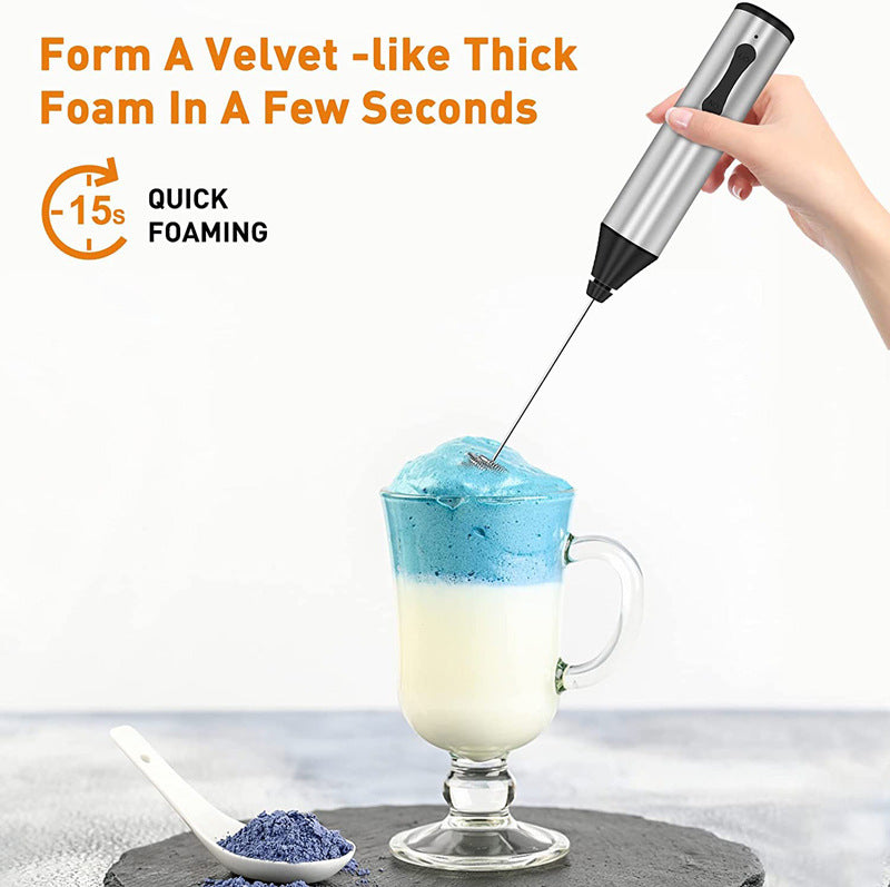 Rechargeable Electric Milk Frother | Handheld Foam Maker | Whisk for Milk, Coffee, & Baking