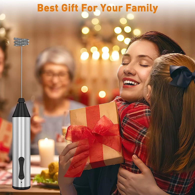 Rechargeable Electric Milk Frother | Handheld Foam Maker | Whisk for Milk, Coffee, & Baking