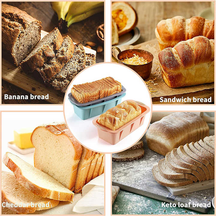 Grey 7-Piece Silicone Bakeware Set | Includes Whisk, Spatula, Brush, Gloves & Cake Molds | Home Baking Essentials