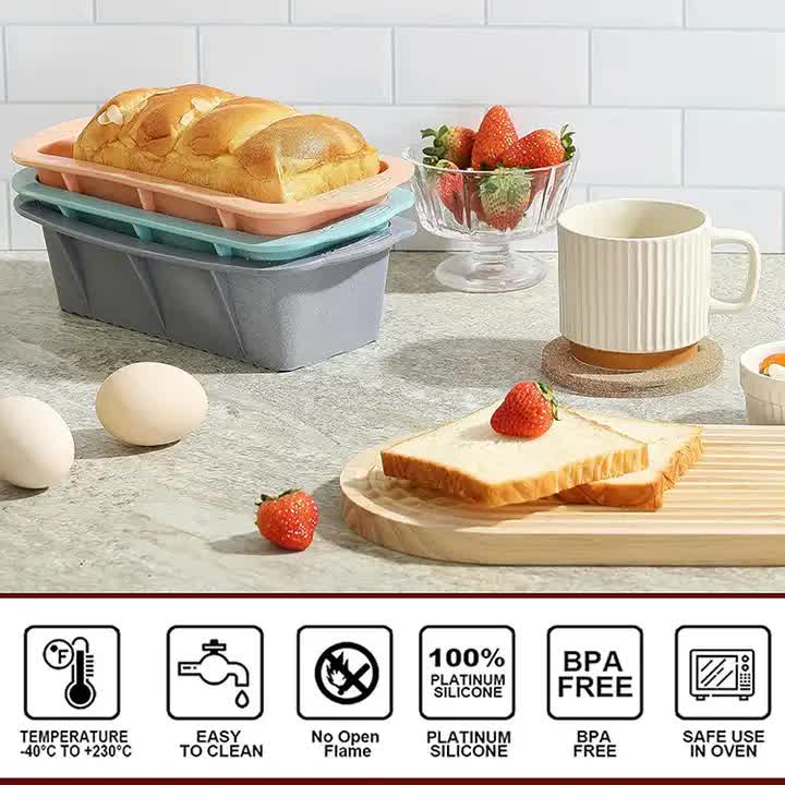 Grey 7-Piece Silicone Bakeware Set | Includes Whisk, Spatula, Brush, Gloves & Cake Molds | Home Baking Essentials