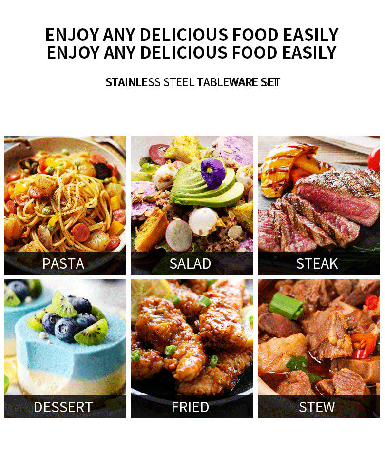 Red Gold Premium 24-Piece Stainless Steel Cutlery Set | Elegant Golden Steak Knife, Fork, and Spoon Set in Luxury Gift Box