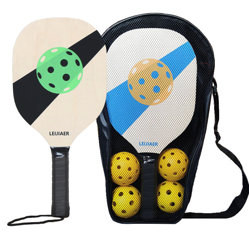 Blue & Green Standard Wooden Pickleball Paddle Set | Perfect for All Levels of Play