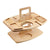 Portable Wooden Picnic Table | Pine Log Color | Foldable Wine Glass & Snack Holder | Outdoor Dining & Camping Table