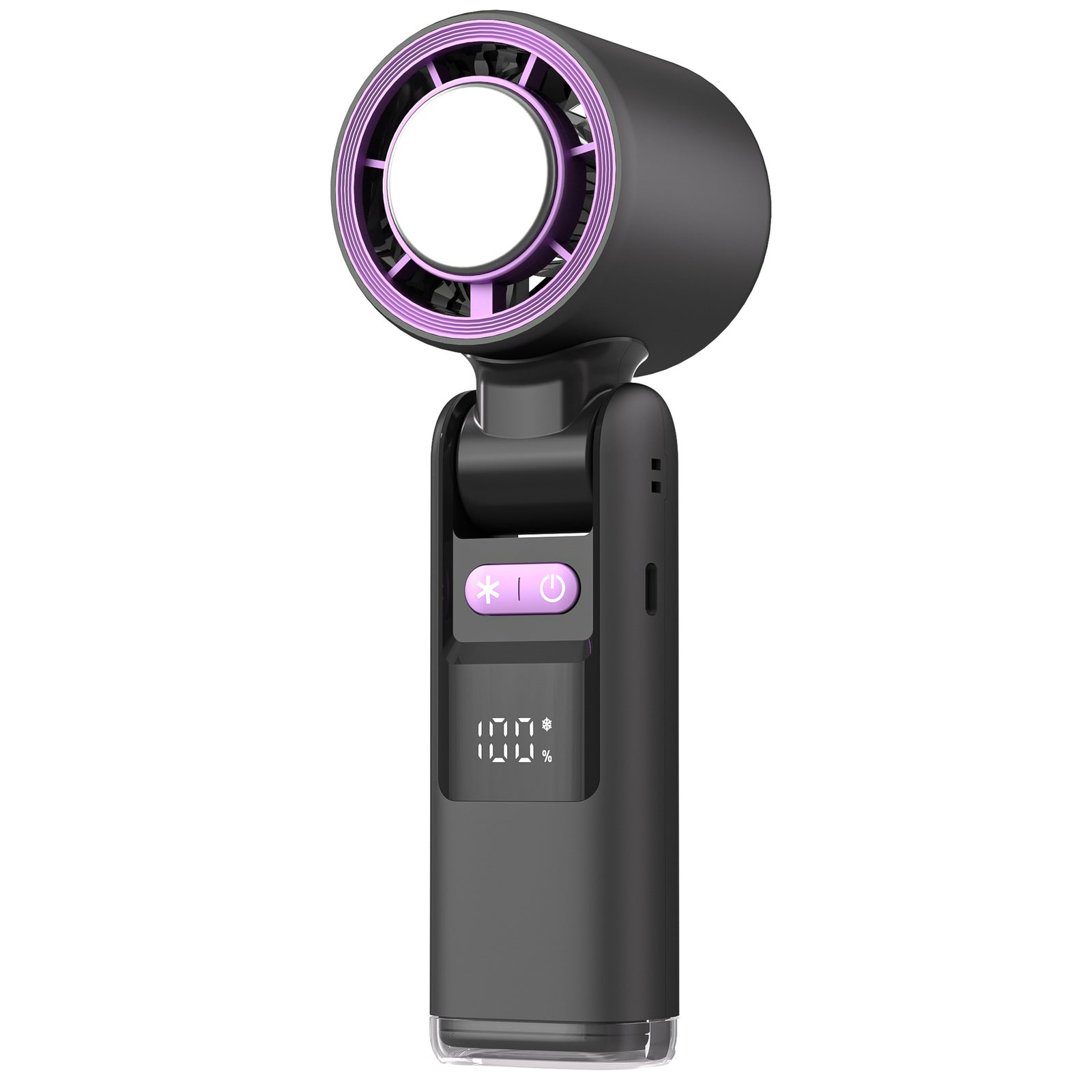 Black Portable Handheld High-Speed Cooling Fan | Ideal for Outdoor Camping & Travel