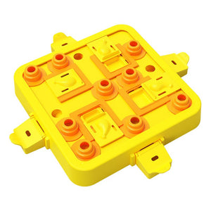 Yellow Interactive Slow Feeder Puzzle Toy for Dogs | Durable Pet Food Dispenser Bowl