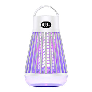White 360° Electric Mosquito Killer Lamp | UV Light Insect Zapper | Digital Display | Indoor & Outdoor Use