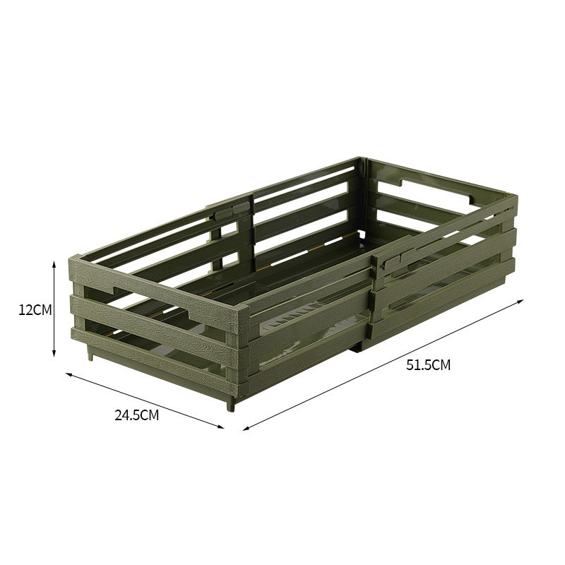 Foldable Industrial Storage Crate | Green | Portable Outdoor Collapsible Box | Home & Travel Organization