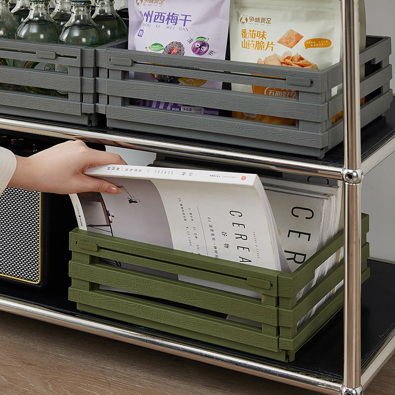 Foldable Industrial Storage Crate | Yellowish | Portable Outdoor Collapsible Box | Home & Travel Organization