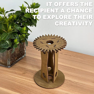 Wooden Kumihimo Marudai Stand | Craft Tool for Braiding & Cord Making