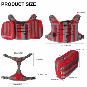 Black Dog Tactical Backpack Harness | Adjustable Fit | Outdoor Saddle Bag | Camouflage Design