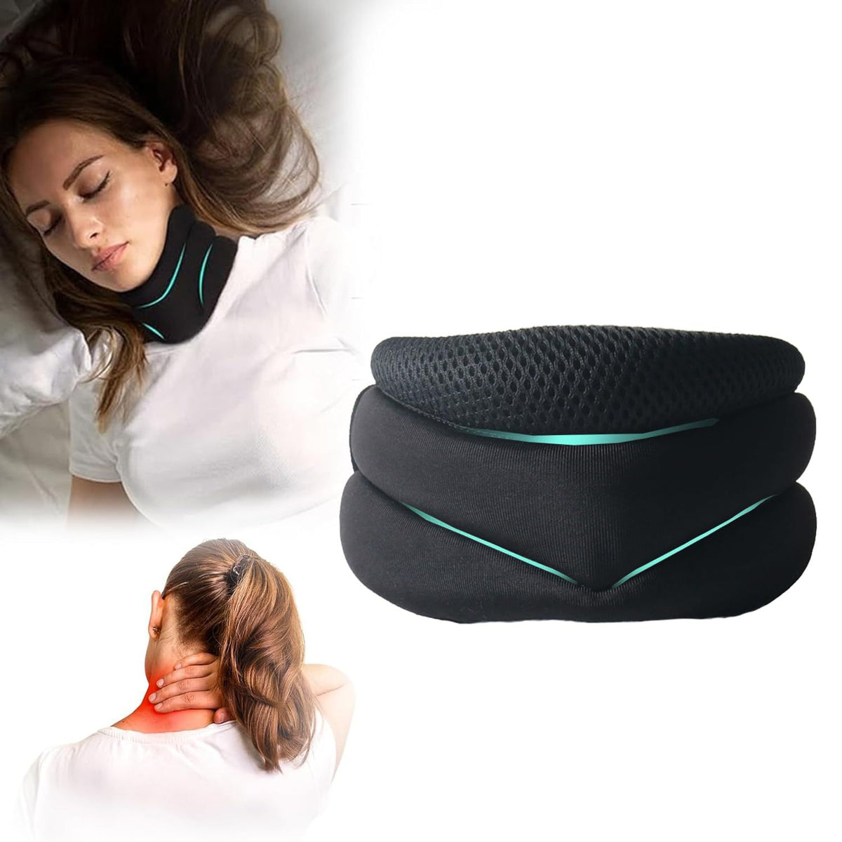 Adjustable Neck Brace | V-Shape Design | Cervical Spine Support | Pain Relief | Posture Correction