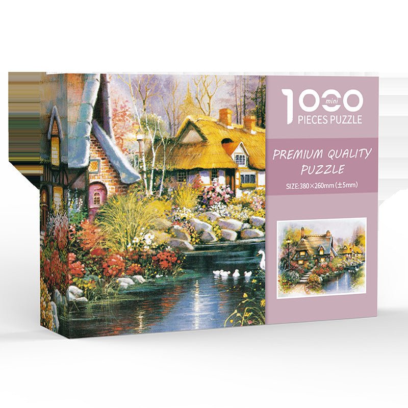 Warm Country Time DIY 1000 - Piece Paper Puzzle | Creative Educational Toy for Family Fun