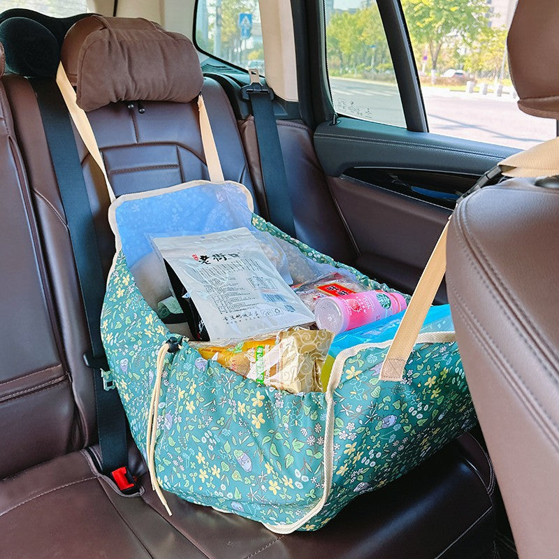 Car Back Seat Organizer Hammock | Green | Portable Storage Solution | Travel Essentials