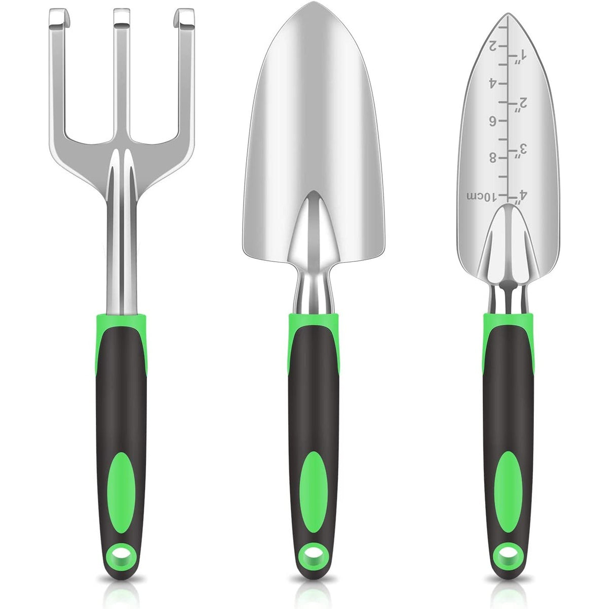 Green 8-Piece Heavy-Duty Gardening Tool Set | Ergonomic Handles | Storage Bag Included