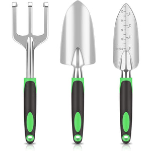 Green 8-Piece Heavy-Duty Gardening Tool Set | Ergonomic Handles | Storage Bag Included