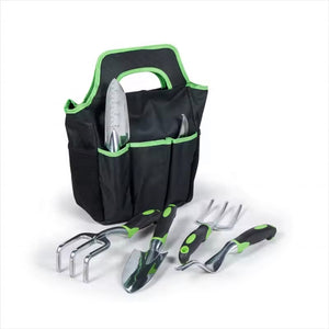 Green 8-Piece Heavy-Duty Gardening Tool Set | Ergonomic Handles | Storage Bag Included