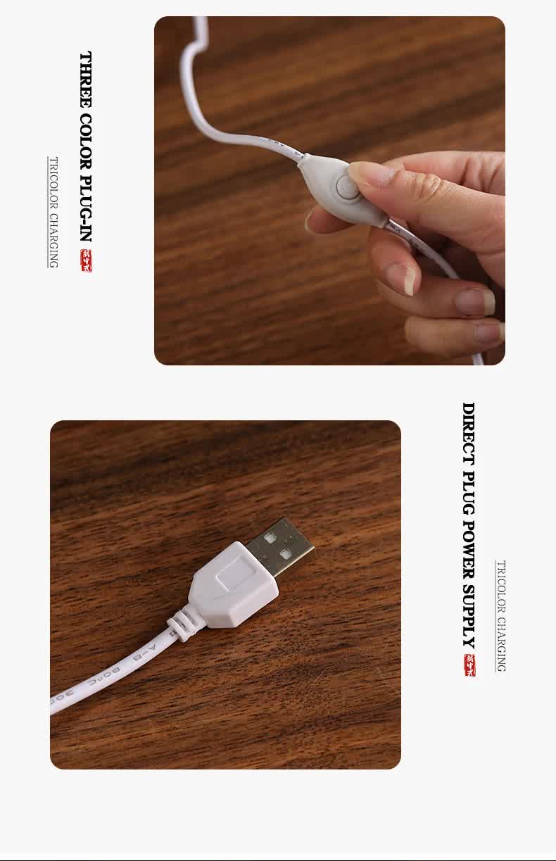 Silver LED Glass Night Light | Mountain Design | USB Rechargeable