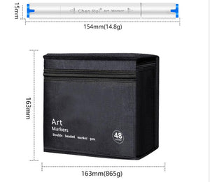 Dual-Tip Alcohol Marker Pen | High-Capacity Ink | Professional Drawing & Coloring