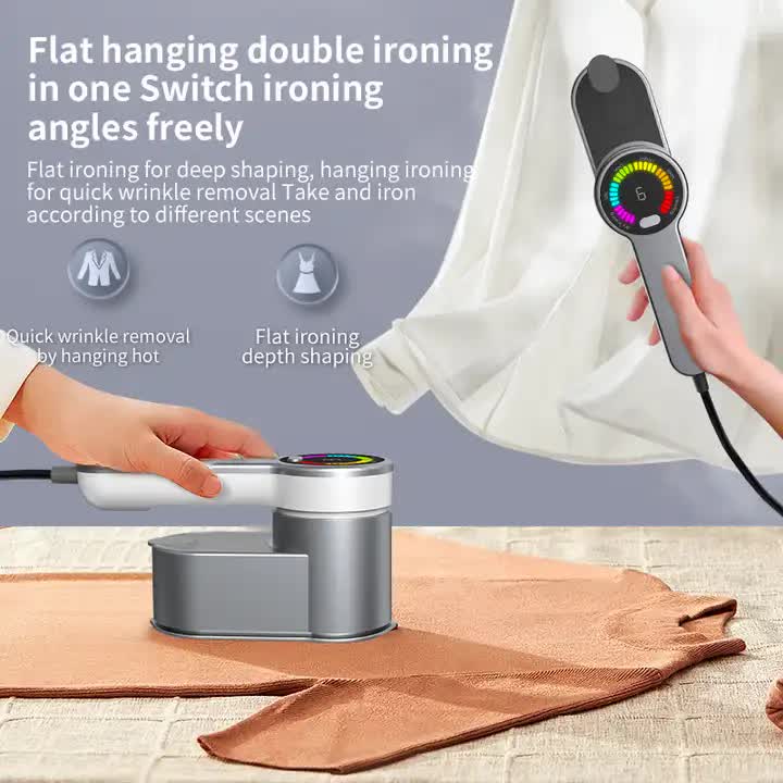 Portable Handheld Garment Steamer | Grey | Mini Steam Iron | Compact Clothes Steaming Iron | Home & Dorm Use | Wrinkle Removal
