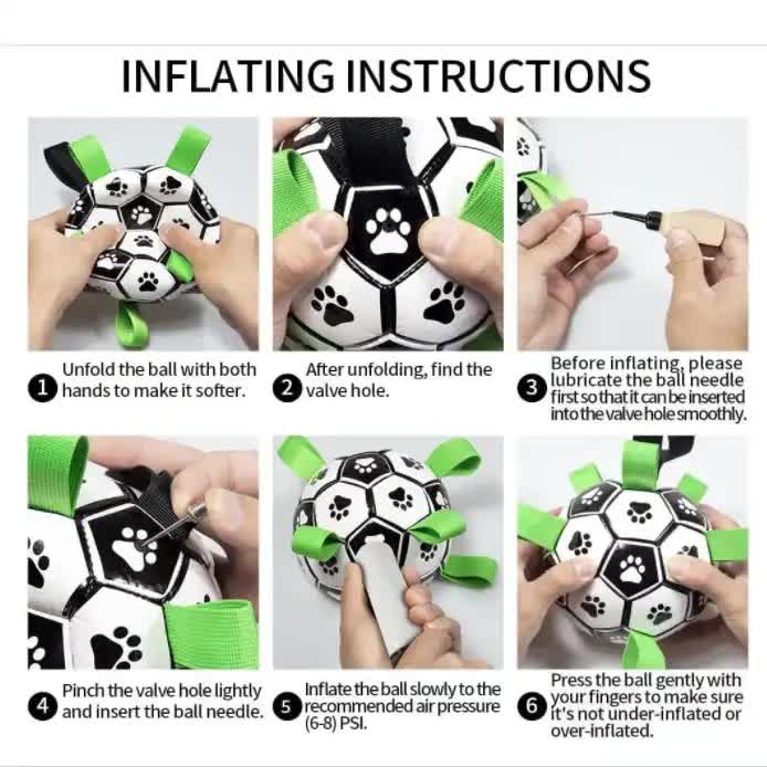 1515cm Interactive Dog Toy Soccer Ball with Rope | Outdoor Fetch & Tug Play | Training & Exercise Pet Toy
