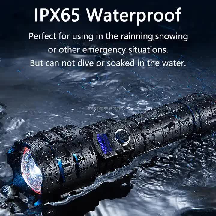 Gift Box LED Self-Defense Flashlight | Powerful Rechargeable Type-C LED Torch | Digital Display