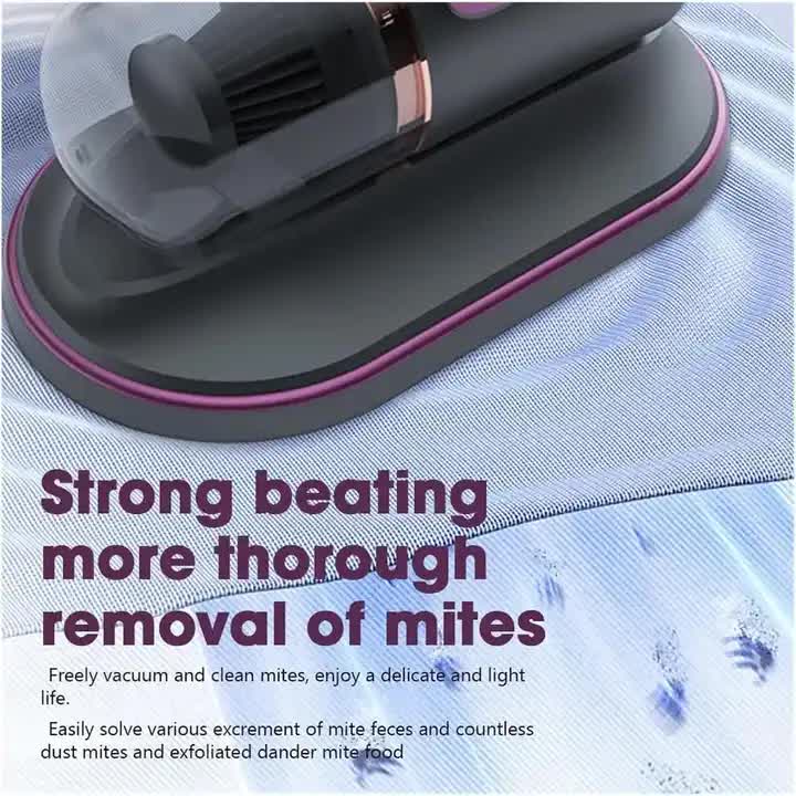 Portable UV Mattress Cleaner | Purple | Handheld Wireless Dust Mite Vacuum | UV Sterilizer for Bed, Fabric & Upholstery | Home Cleaning Tool
