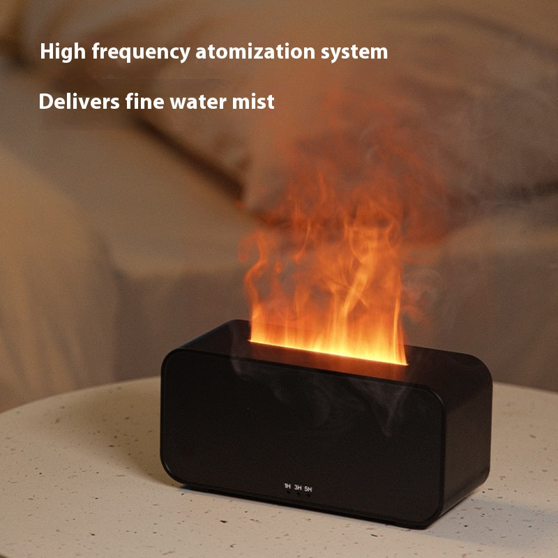 White Timing Simulation Aroma Diffuser | USB Flame Humidifier | Aromatherapy Spray Machine