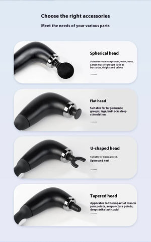 Green Electric Elbow Fascia Gun | Body/Head Relief | Portable Silent Massager | Fatigue Reliever