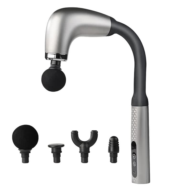 Silver Electric Elbow Fascia Gun for Body/Head Relief | Portable Silent Body Fatigue Reliever | Hot Selling Massager