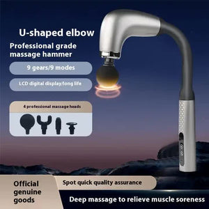 Silver Electric Elbow Fascia Gun for Body/Head Relief | Portable Silent Body Fatigue Reliever | Hot Selling Massager