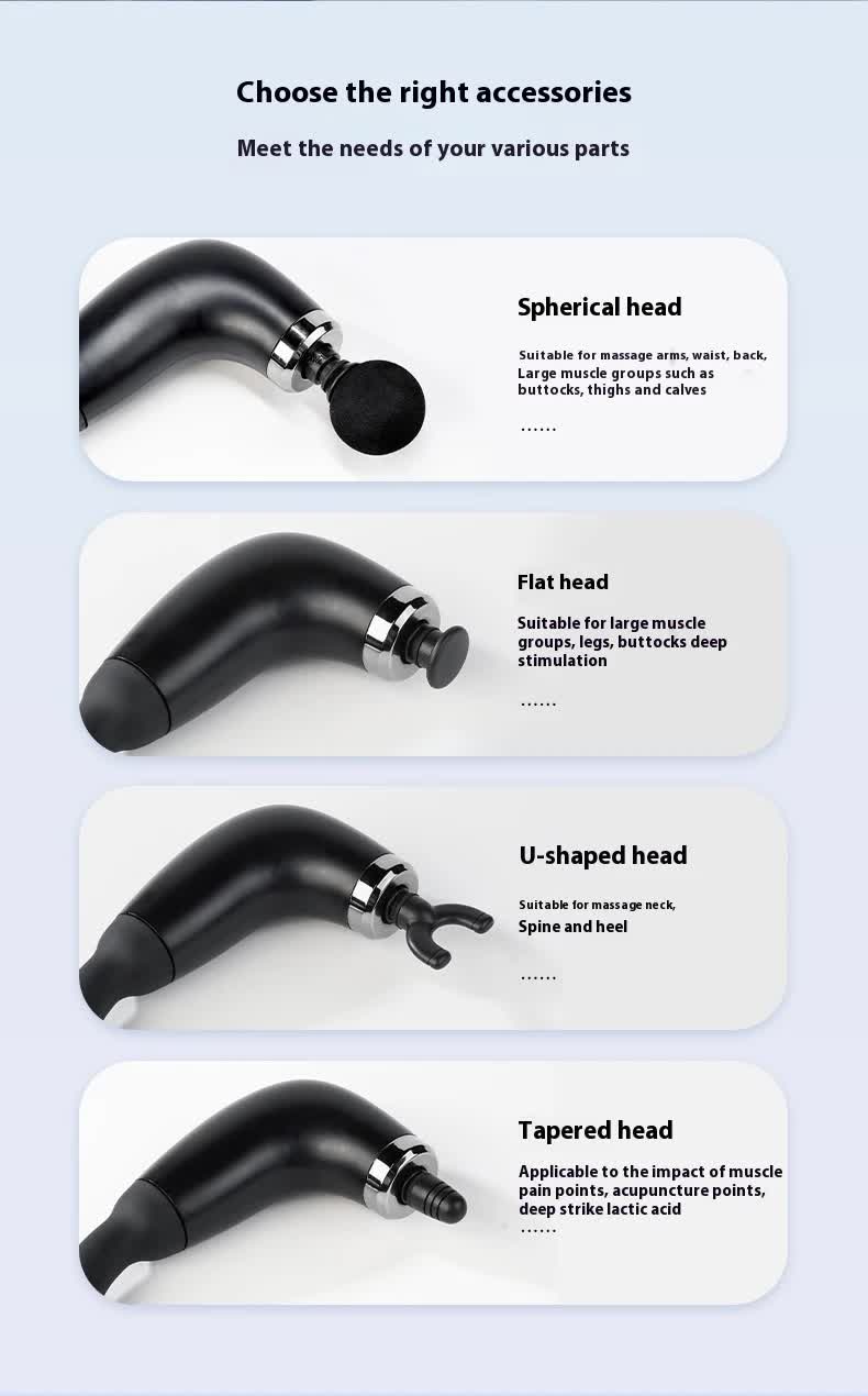 Silver Electric Elbow Fascia Gun for Body/Head Relief | Portable Silent Body Fatigue Reliever | Hot Selling Massager