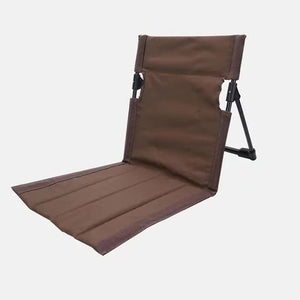 Outdoor Folding Lawn Chair | Brown | With Backrest | Lightweight Portable Recliner | Camping, Beach & Park Use