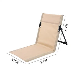 Outdoor Folding Lawn Chair | Green | With Backrest | Lightweight Portable Recliner | Camping, Beach & Park Use