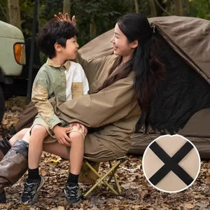 Outdoor Folding Stool | White | 23x28cm | Lightweight Portable Picnic Chair | Fishing & Camping Seat | Collapsible Bench