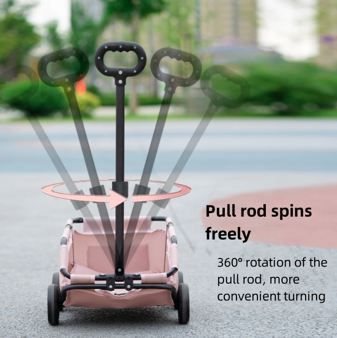 Red Lattice Compact Foldable Pet Stroller | Lightweight Travel Pushchair for Small Pets & Cats | Portable & Collapsible Buggy