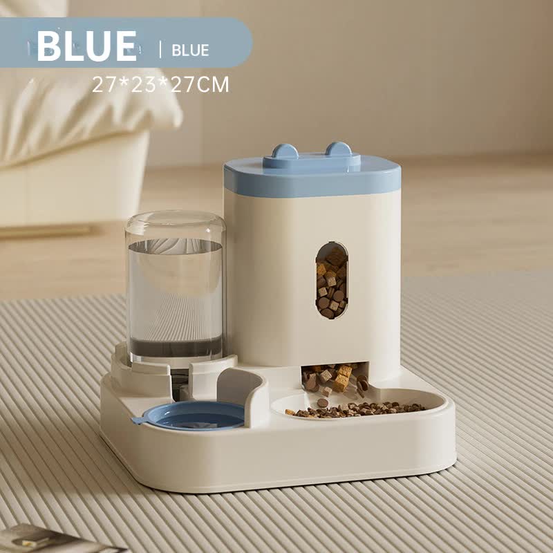 Blue Automatic Pet Feeder and Water Dispenser | Smart Dog Bowl & Cat Feeder | Universal Pet Feeding Station | Electric Pet Water Fountain