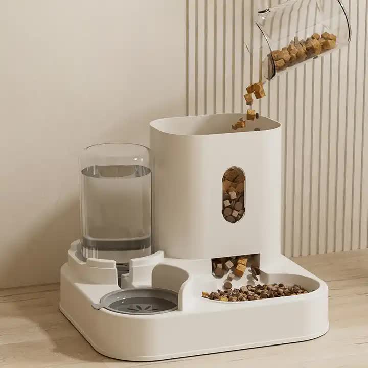 Blue Automatic Pet Feeder and Water Dispenser | Smart Dog Bowl & Cat Feeder | Universal Pet Feeding Station | Electric Pet Water Fountain