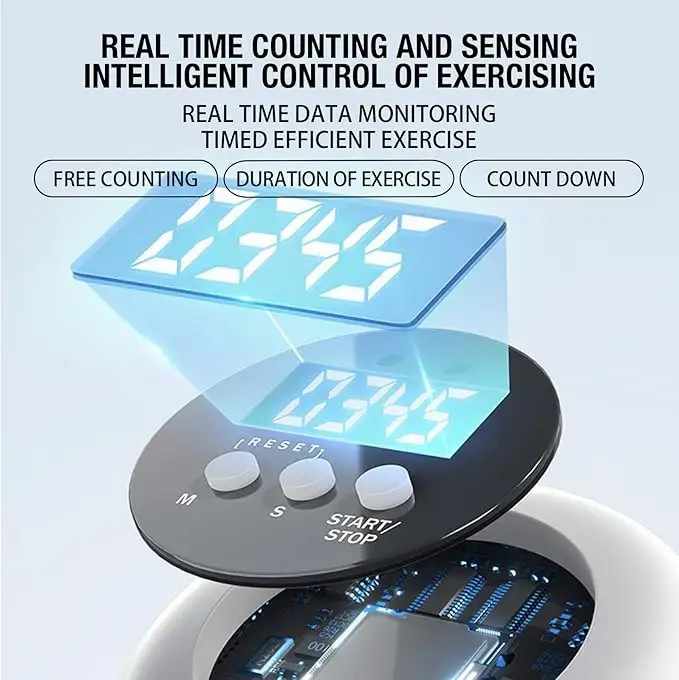 Grey 6-in-1 Multifunctional Fitness Board | Ab Wheel | Automatic Rebound | Fat Burning & Core Strengthening | Home Workout