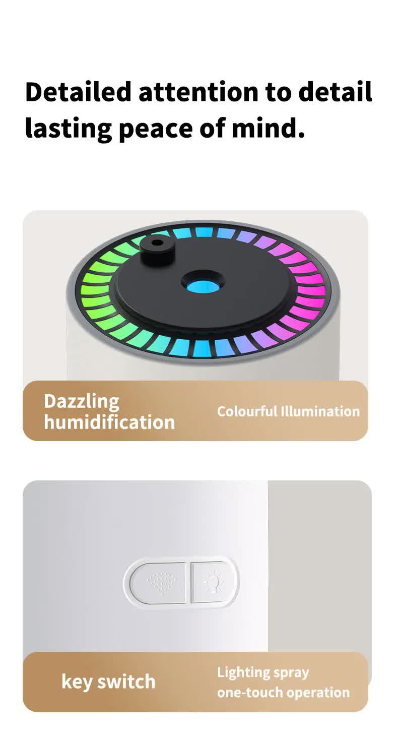 White Starry Sky Projection Humidifier | USB Ultrasonic Mist Diffuser | Car & Home Air Humidifier