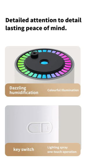 White Starry Sky Projection Humidifier | USB Ultrasonic Mist Diffuser | Car & Home Air Humidifier