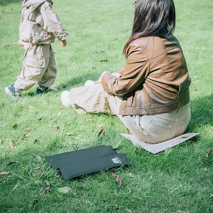 4 PCS Portable Waterproof Outdoor Picnic Mat | Black | Moisture-Proof Thermal Seat Pad | Foldable & Lightweight Travel Cushion