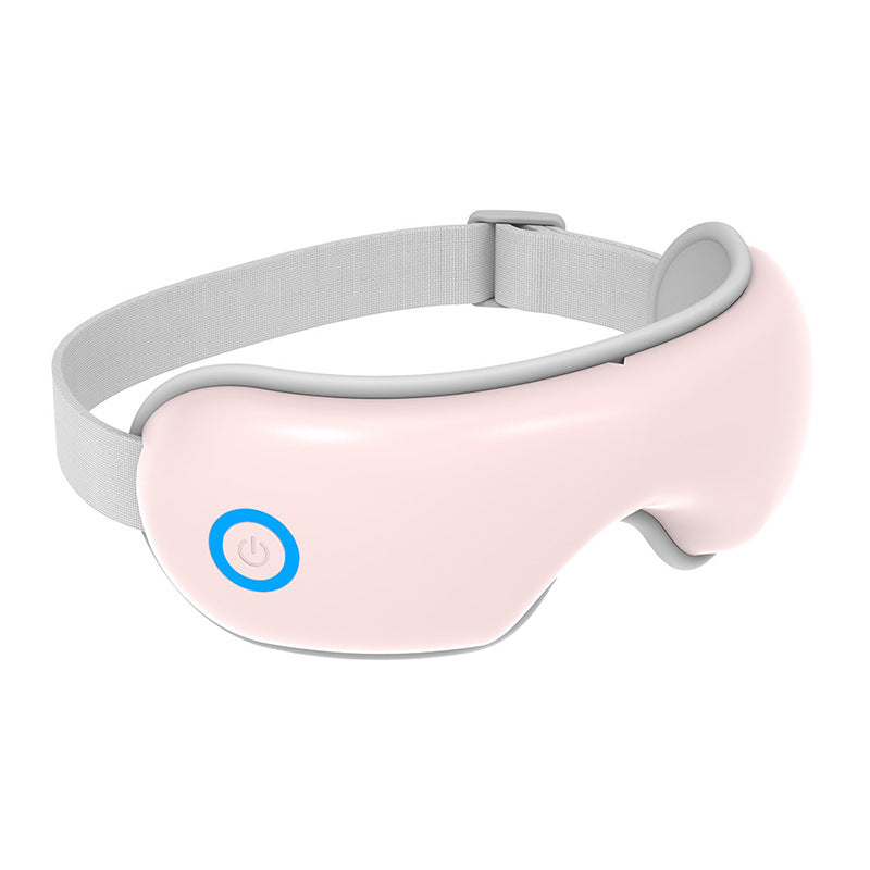 Pink Air Compression Eye Massager | Heated Eye Massager | Vibration & Bluetooth Music | Portable Eye Care Device