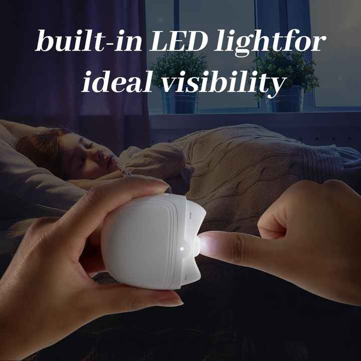 White Automatic Electric Nail Trimmer with LED Light | Rechargeable Nail Clipper & File | Portable Nail Care Device for Adults & Kids