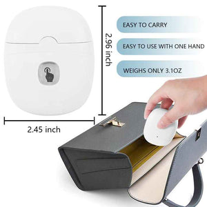 White Automatic Electric Nail Trimmer with LED Light | Rechargeable Nail Clipper & File | Portable Nail Care Device for Adults & Kids