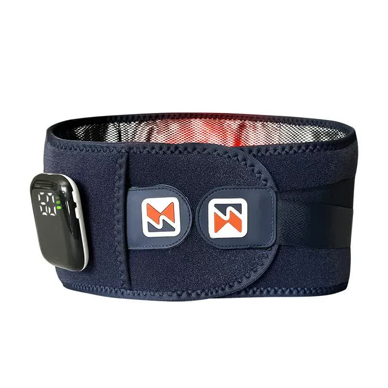 Dark Blue Wireless Heated Waist Massager | Lumbar Support | Smart Back Pain Relief Device