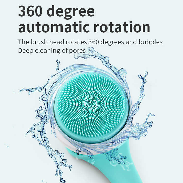 Green Electric Bath Brush & Multi-Functional Massager | Long Handle Waterproof Body Cleansing Tool
