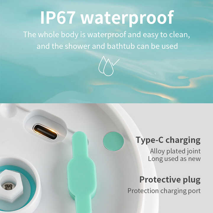 Green Electric Bath Brush & Multi-Functional Massager | Long Handle Waterproof Body Cleansing Tool