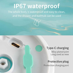 Green Electric Bath Brush & Multi-Functional Massager | Long Handle Waterproof Body Cleansing Tool