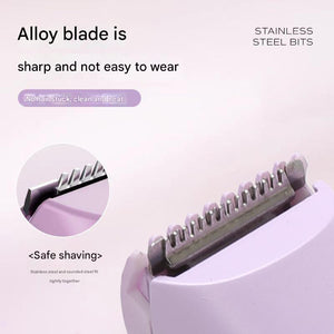 Purple Portable Wireless Electric Hair Remover | Dual-Head Rechargeable Mini Shaver for Women’s Sensitive Areas